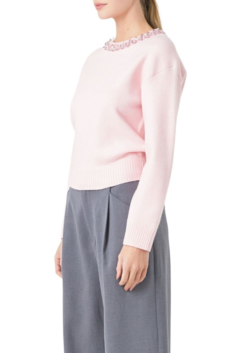 Rhinestone Knit Top