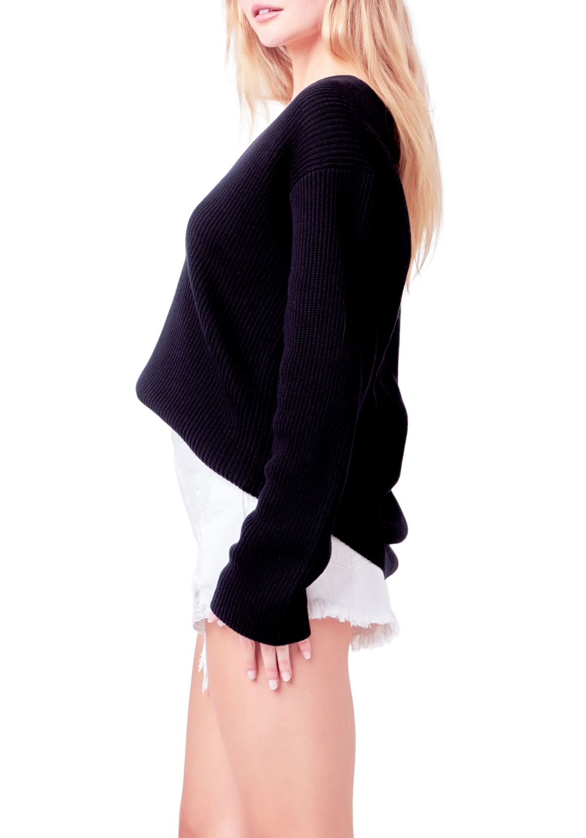 V-neckline Long Sleeve Sweater