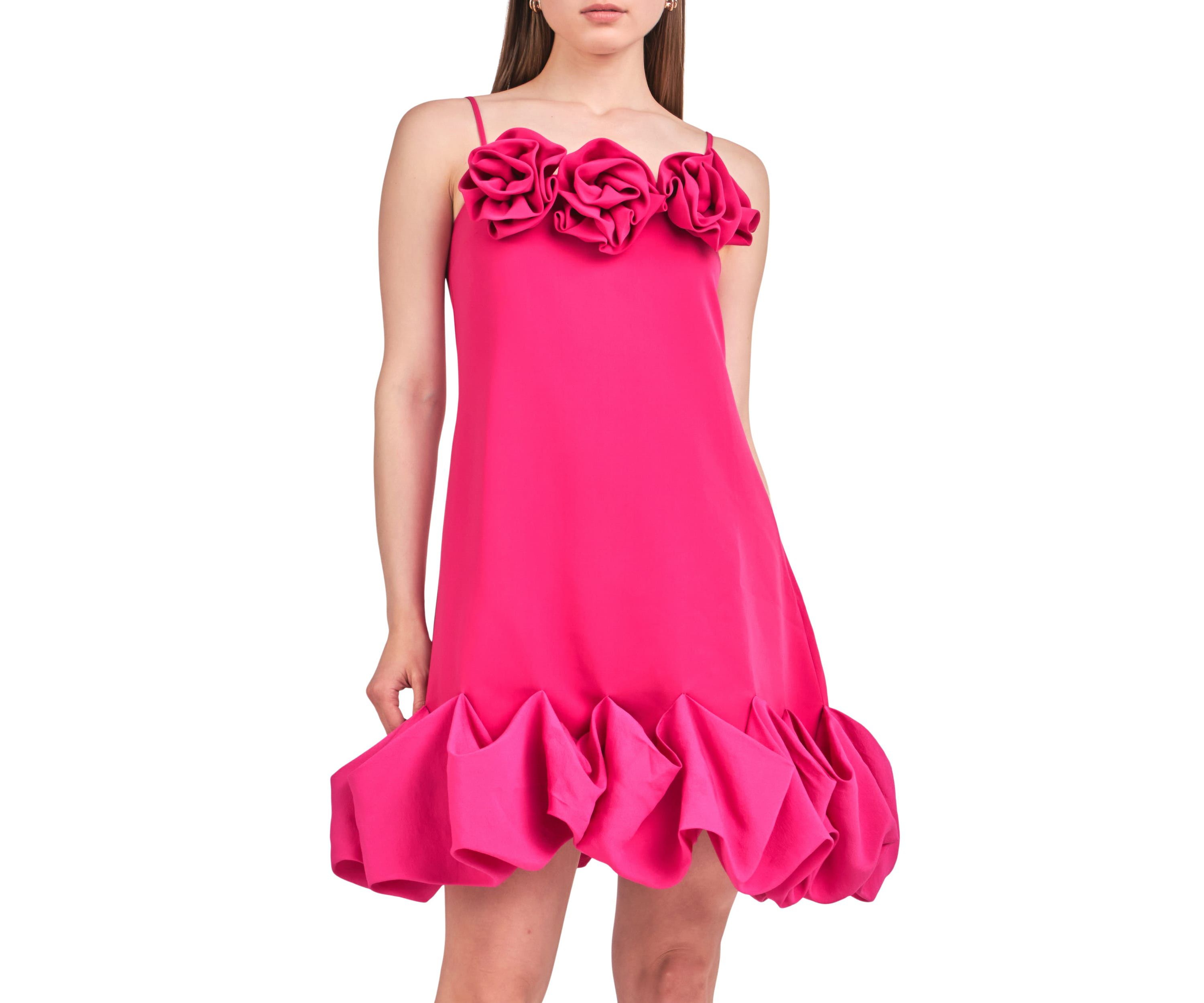 Rose Bubble Mini Dress