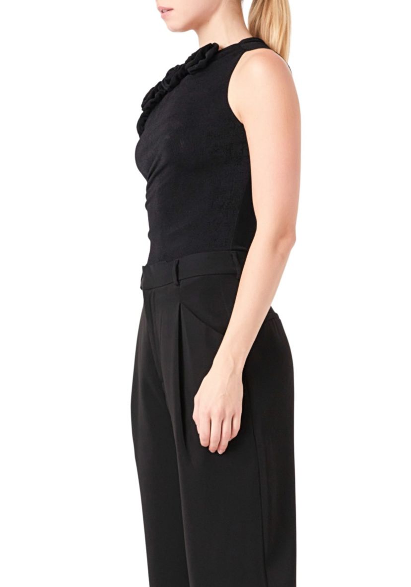 Rosette One Shoulder Bodysuit