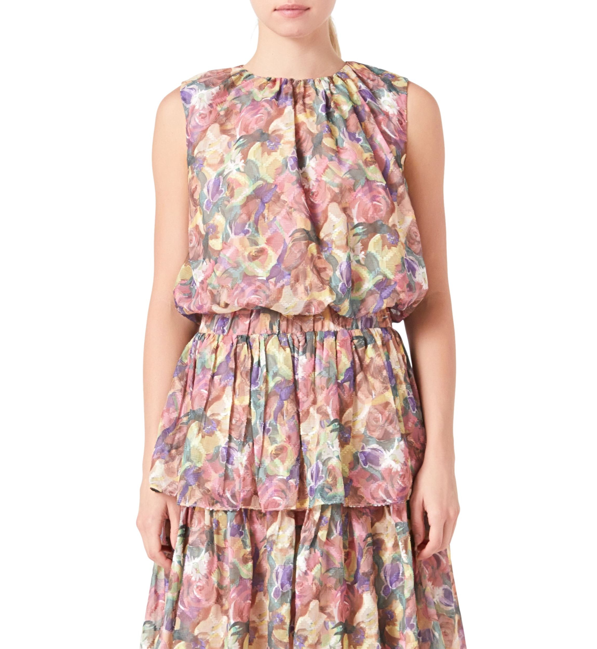 Sleeveless Blouson Top