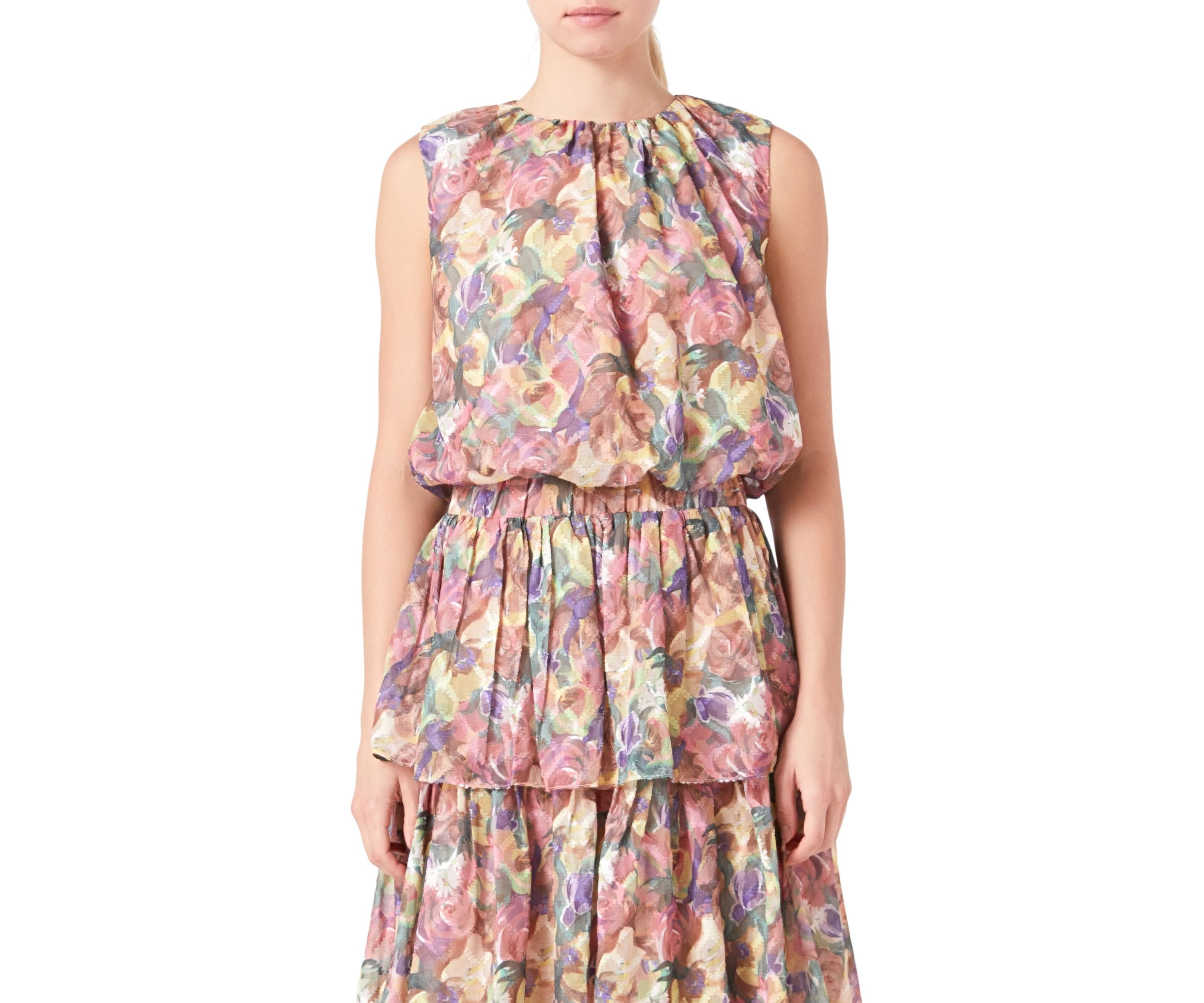 Sleeveless Blouson Top