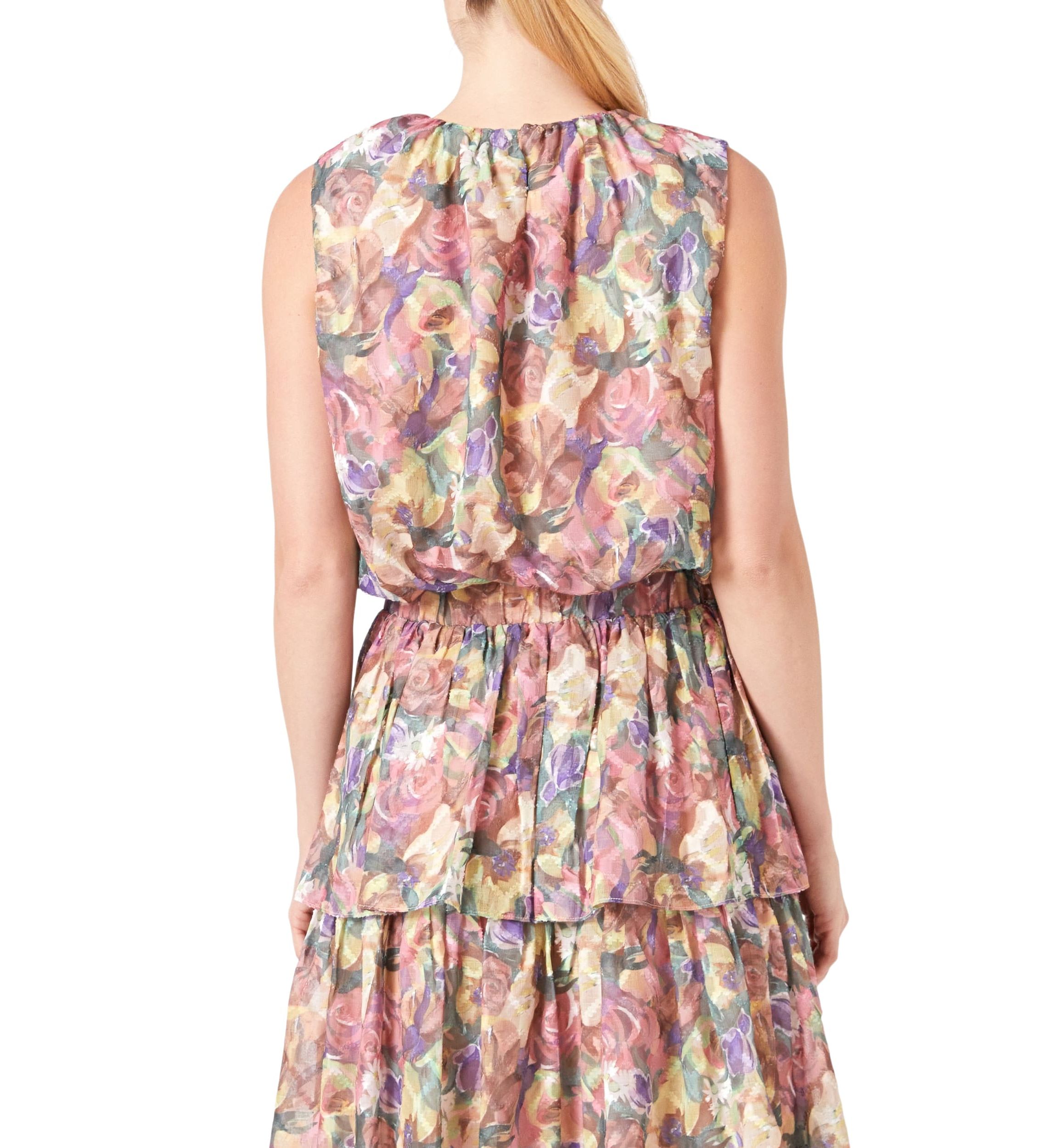 Sleeveless Blouson Top