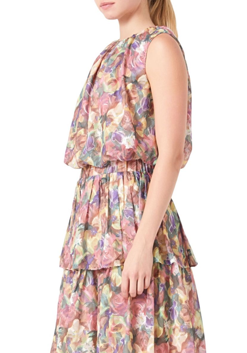 Sleeveless Blouson Top