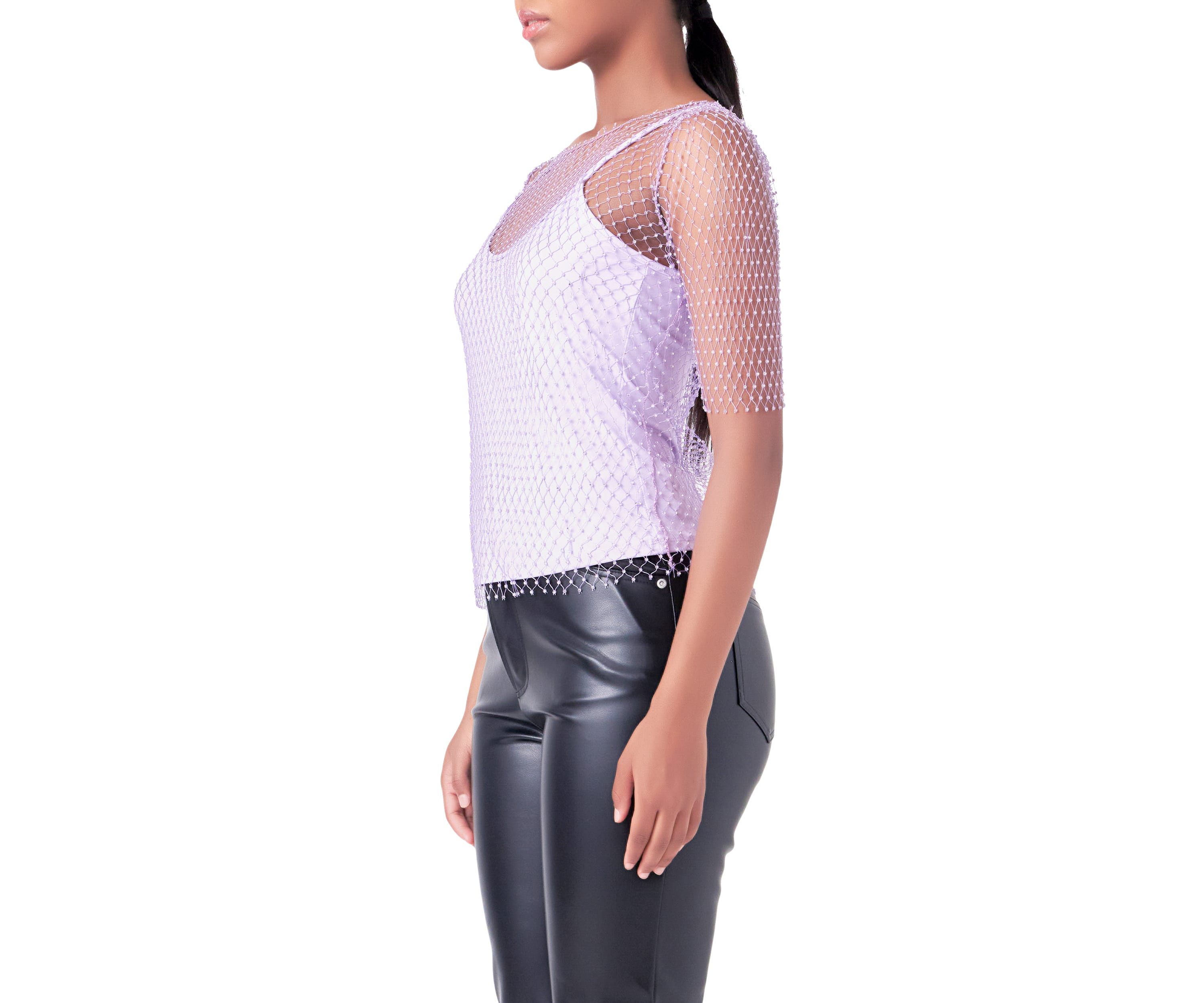 Embellishment Short Sleeve Top