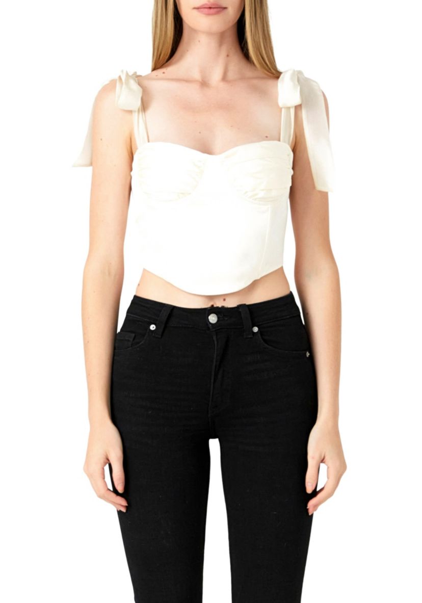 Satin Bustier Top