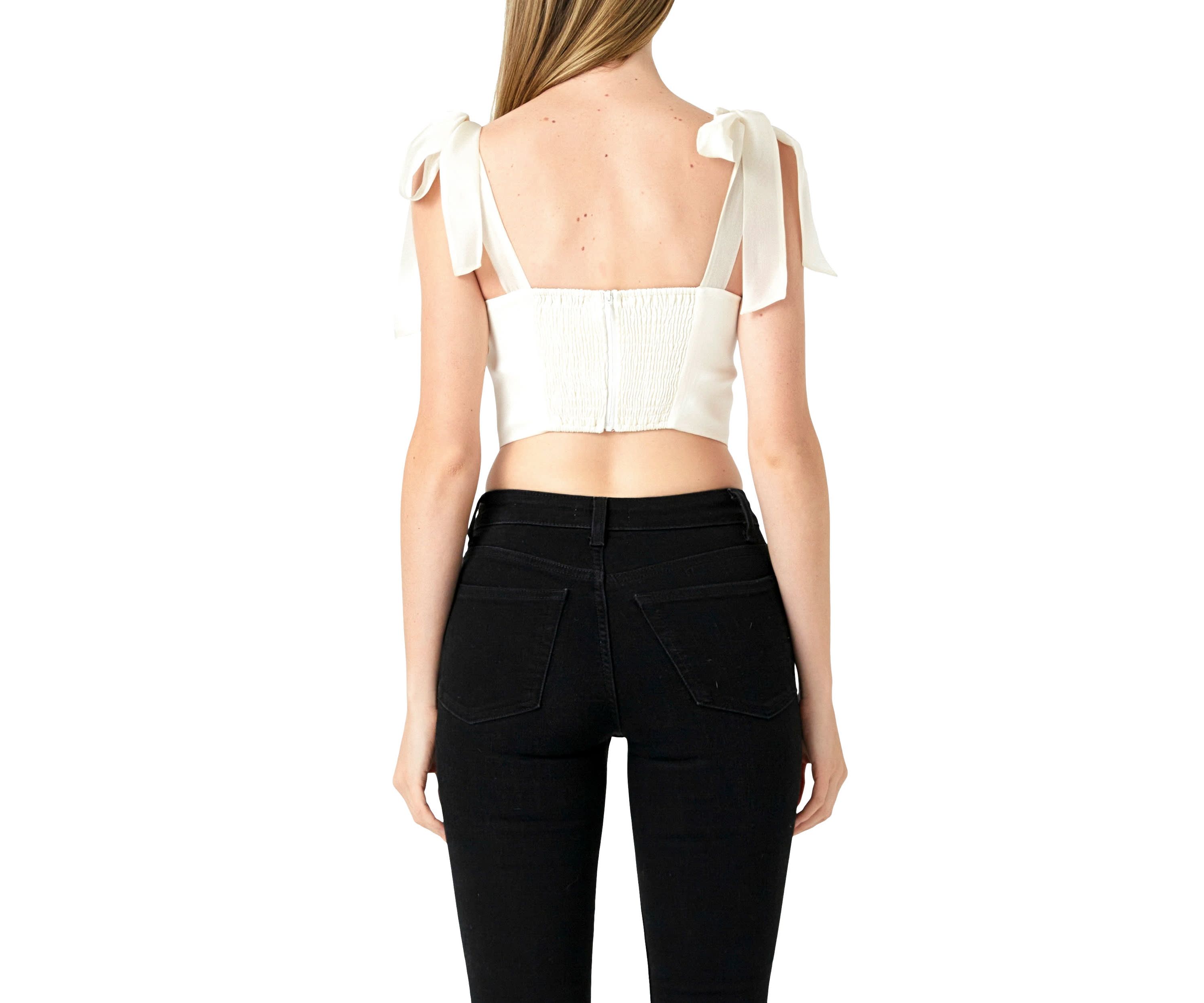 Satin Bustier Top