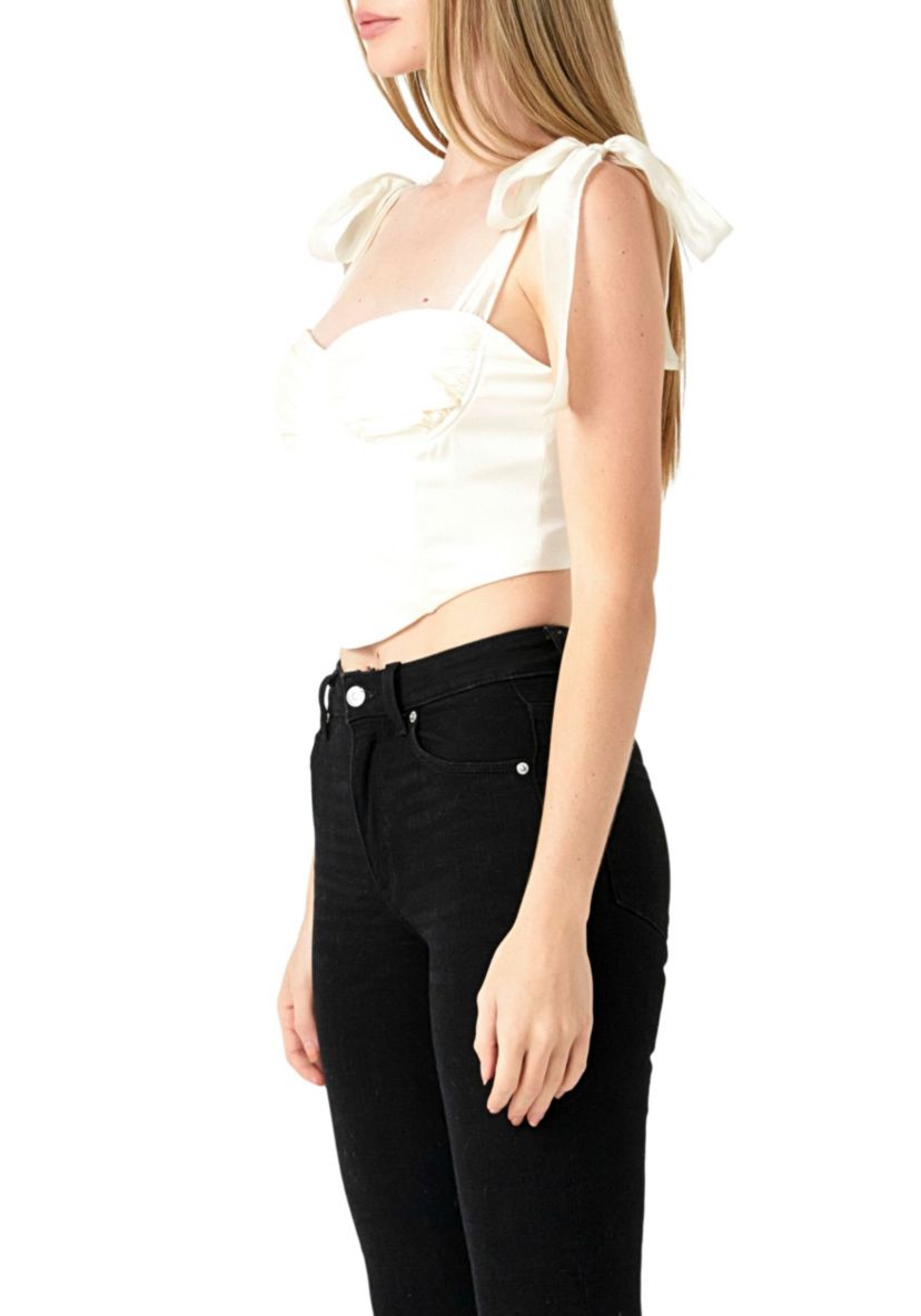 Satin Bustier Top
