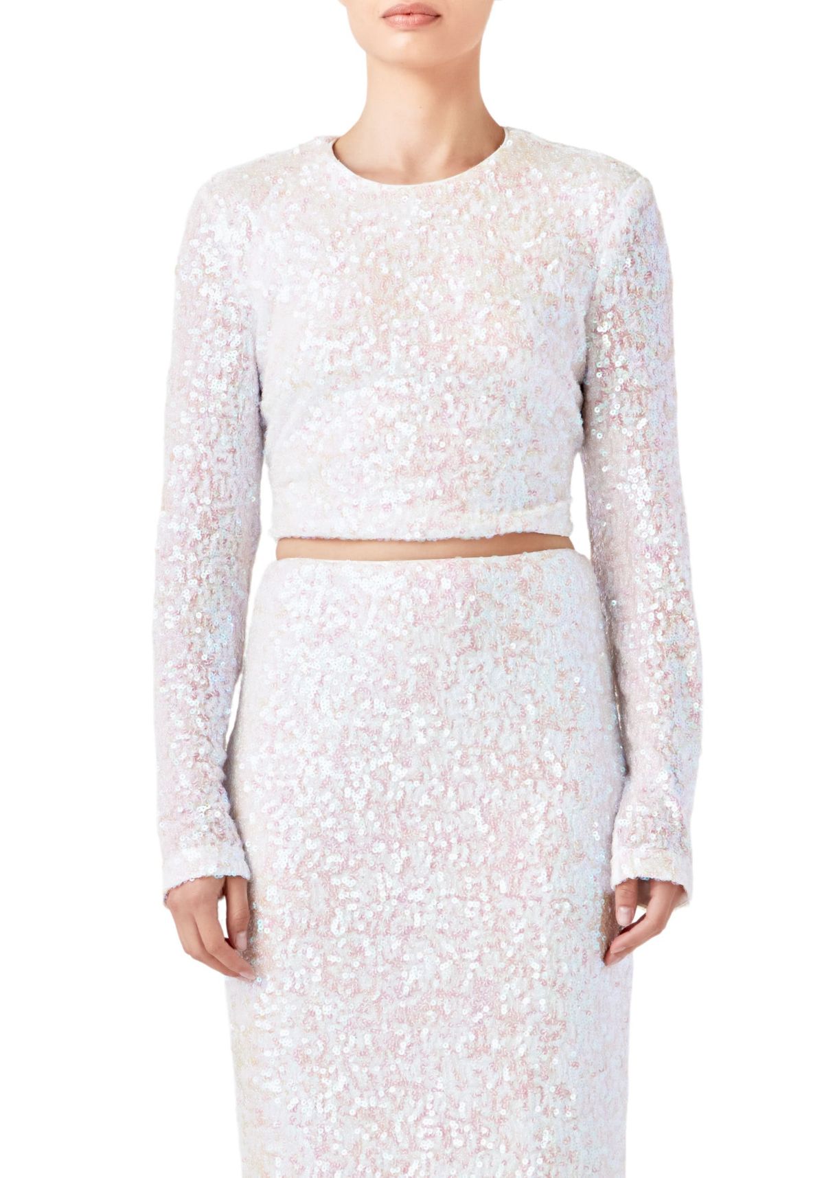 Sequins Open Back Top