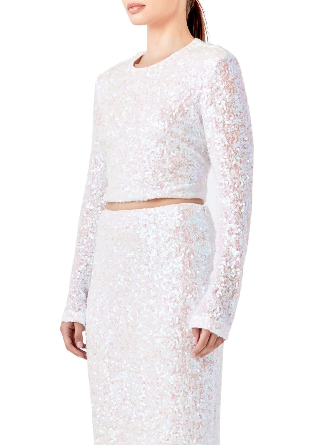 Sequins Open Back Top