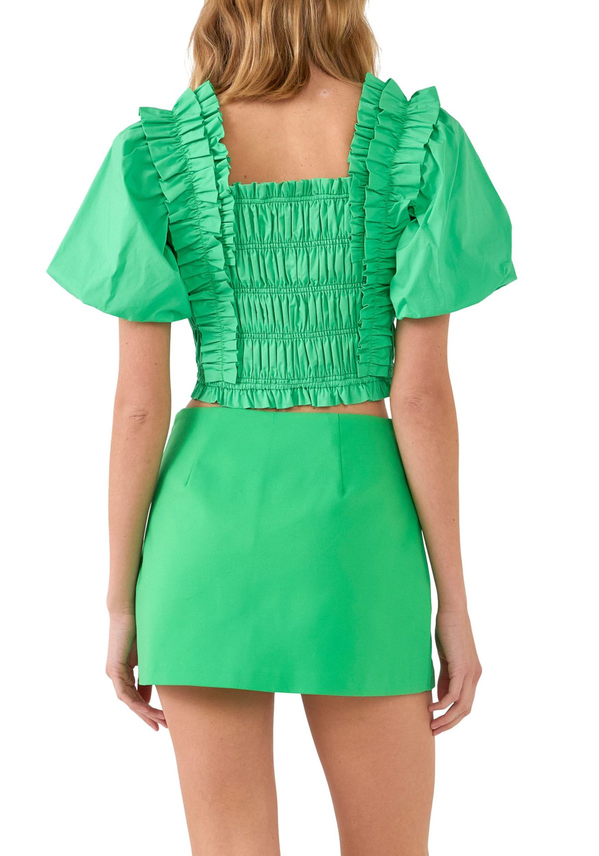 Smocked Puff Sleeve Top