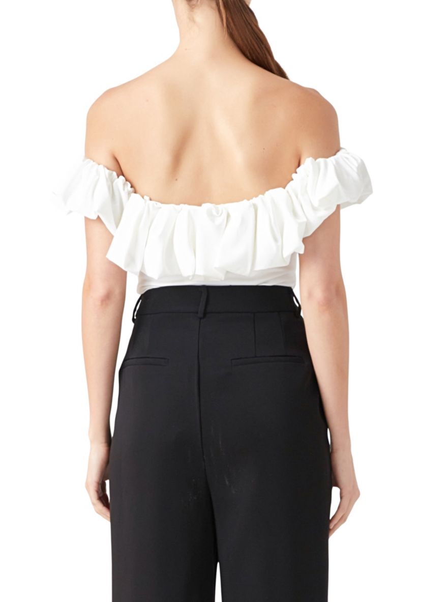 Off Shoulder Bubble Top