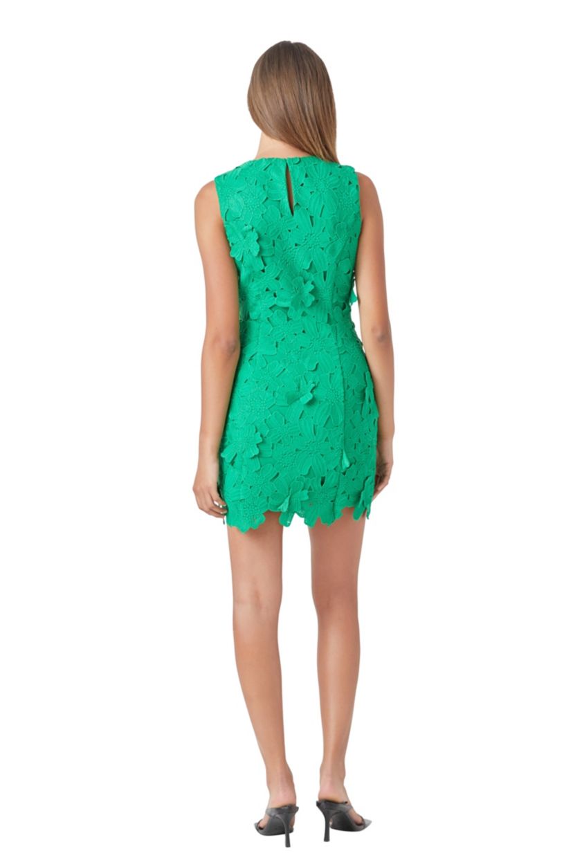 Floral Embroidered Mini Dress