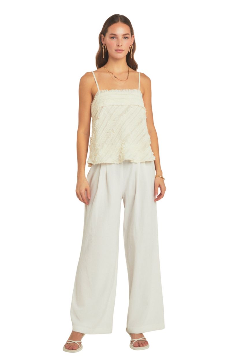 Ruffled Sleeveless Top