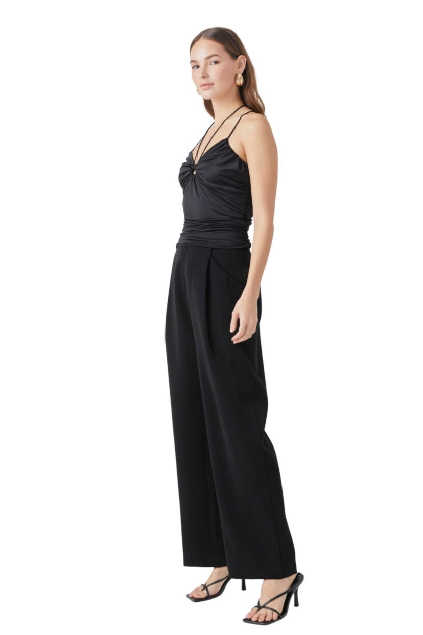 Slinky Cutout Ruched Top