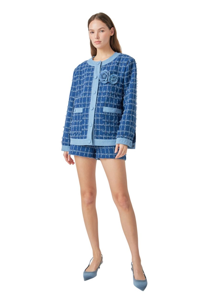 Tweed Denim Jacket