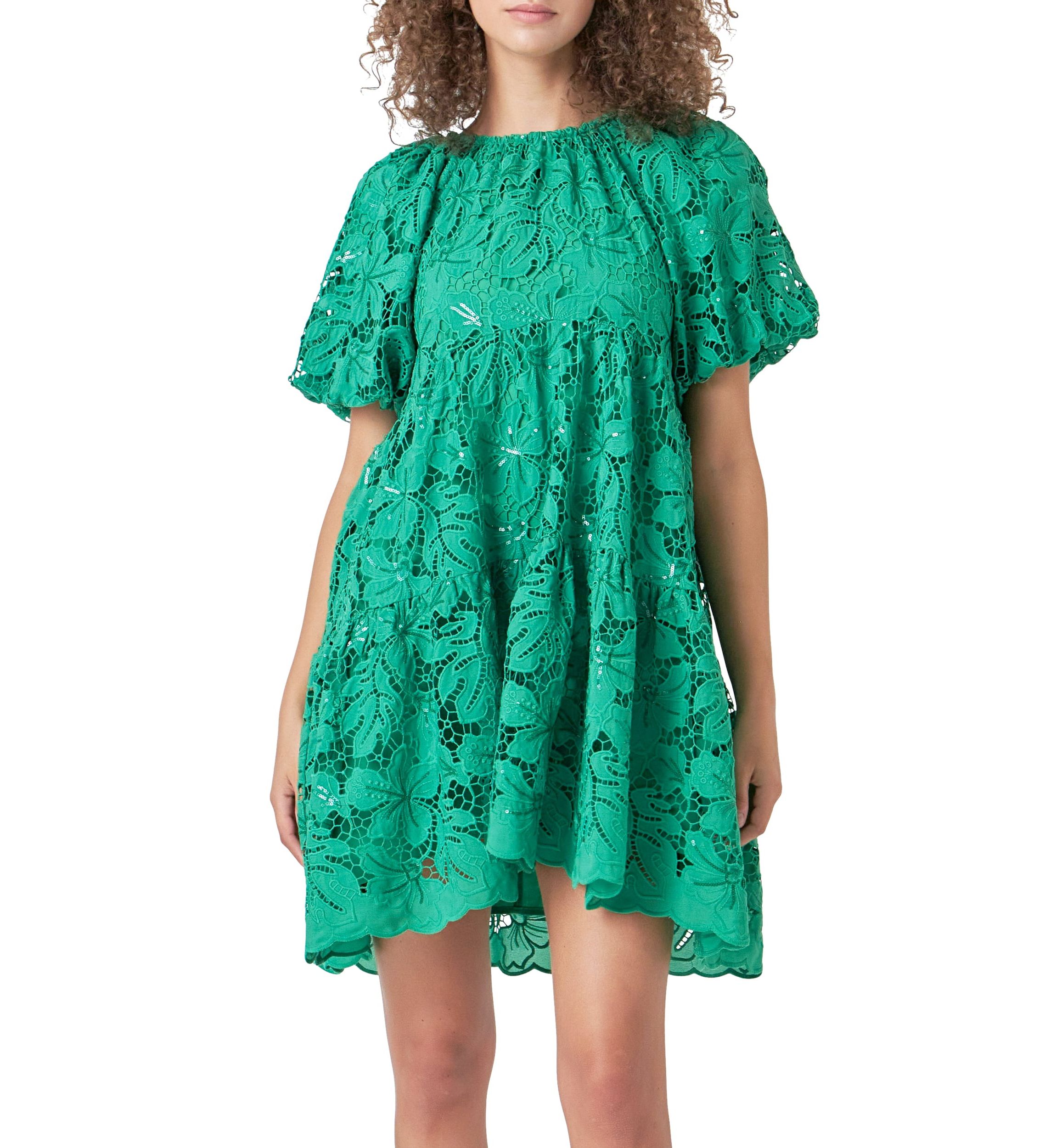 Sequins Tiered Mini Dress