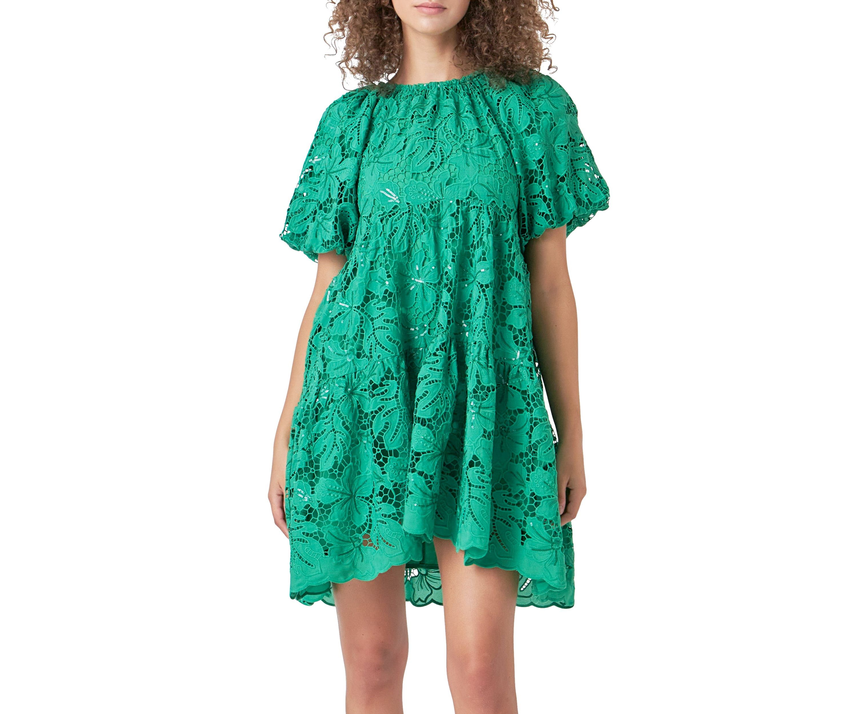 Sequins Tiered Mini Dress