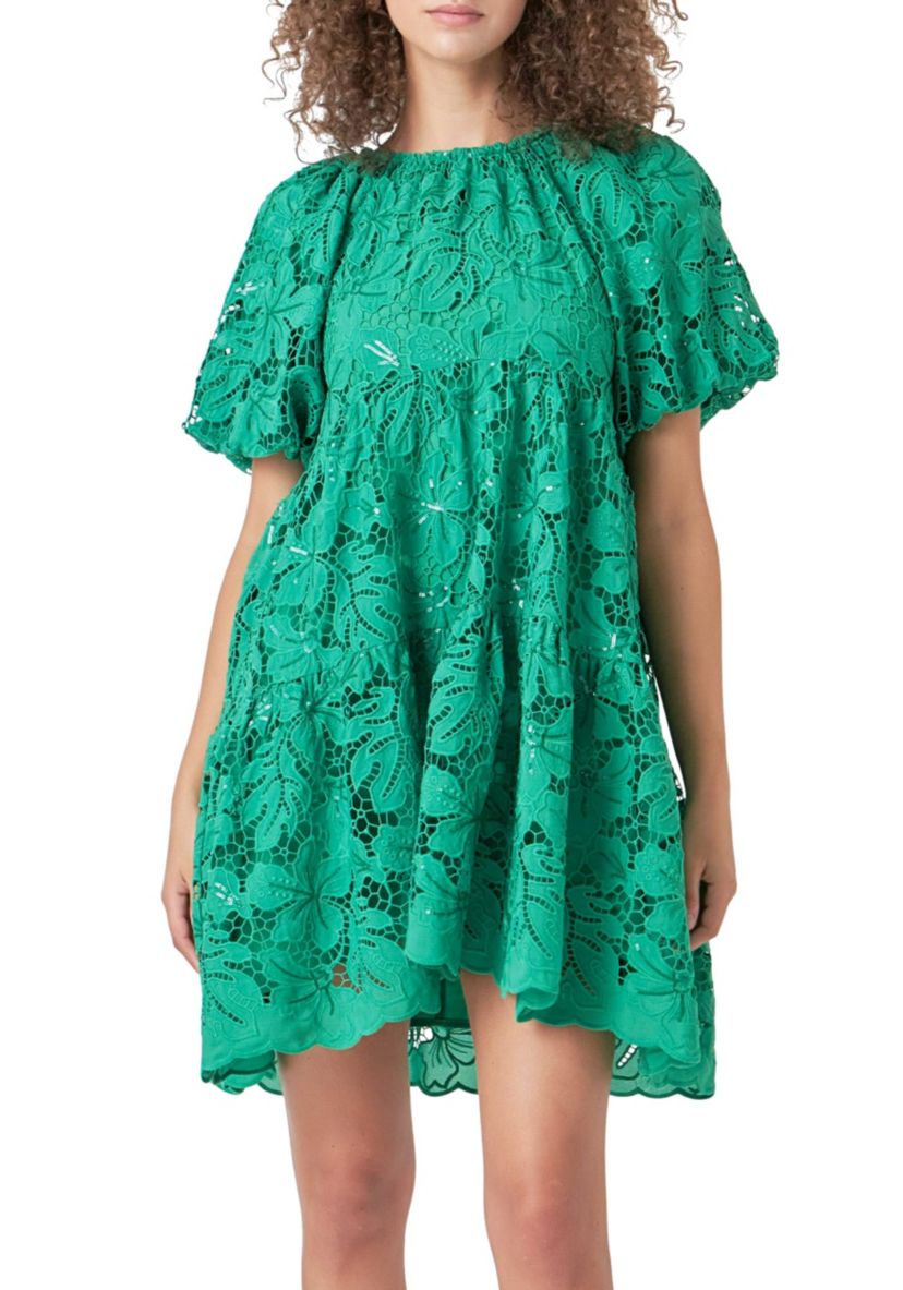 Sequins Tiered Mini Dress