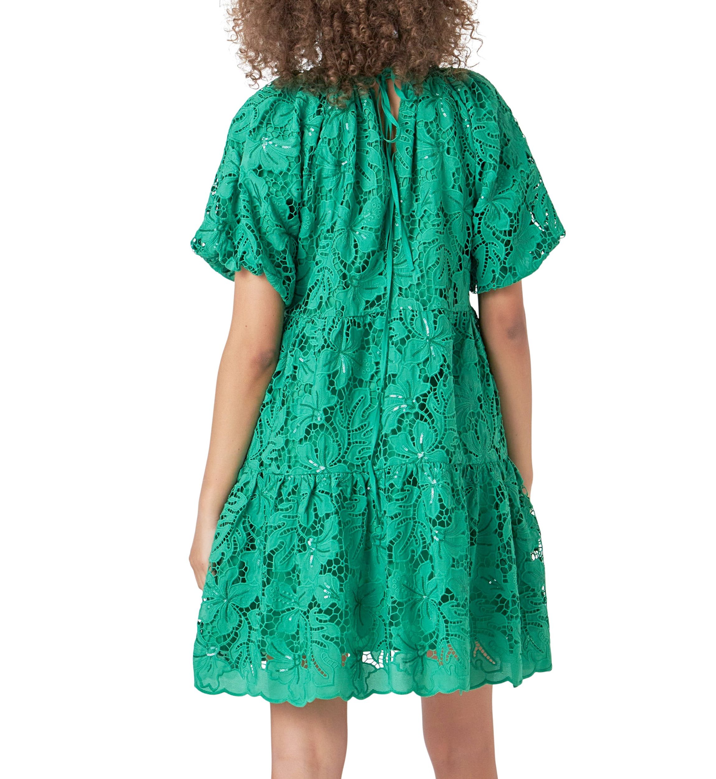 Sequins Tiered Mini Dress