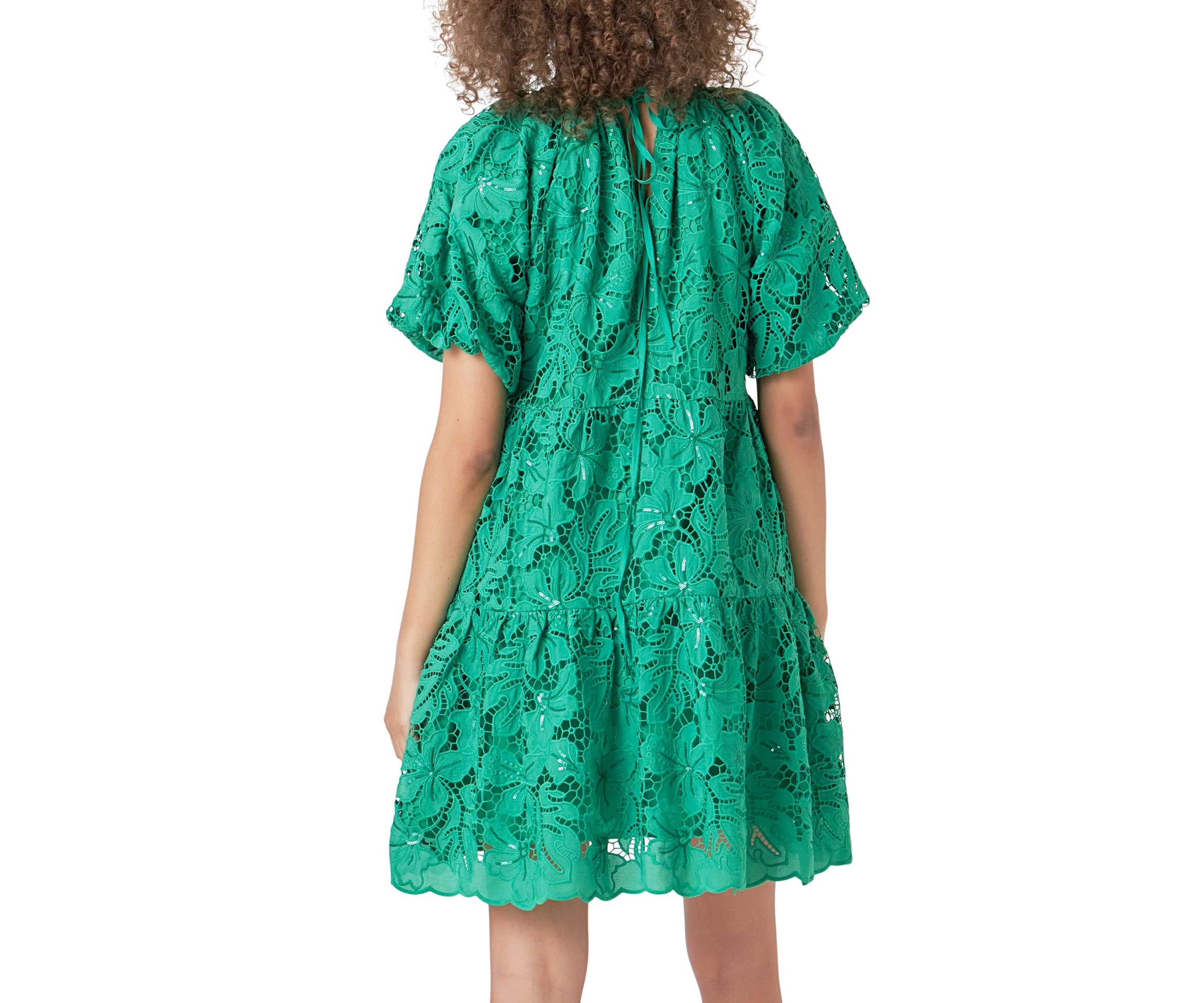 Sequins Tiered Mini Dress