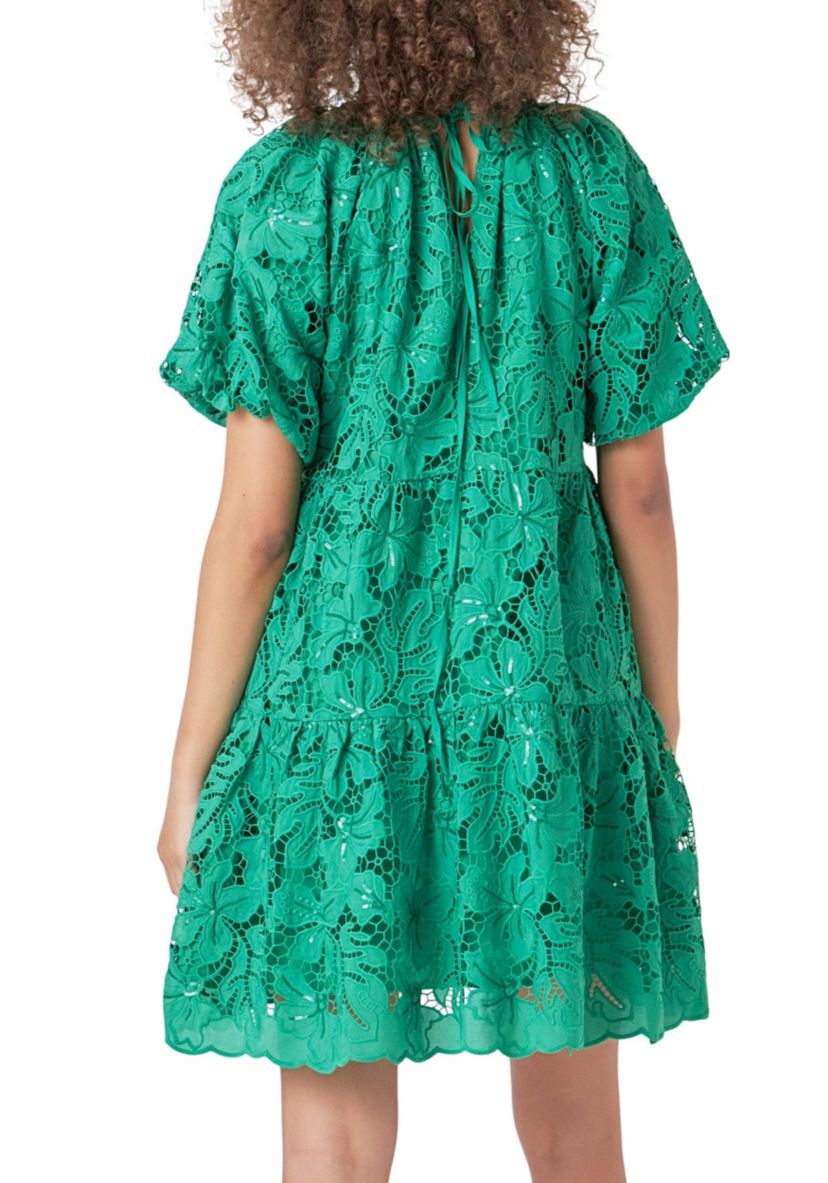 Sequins Tiered Mini Dress