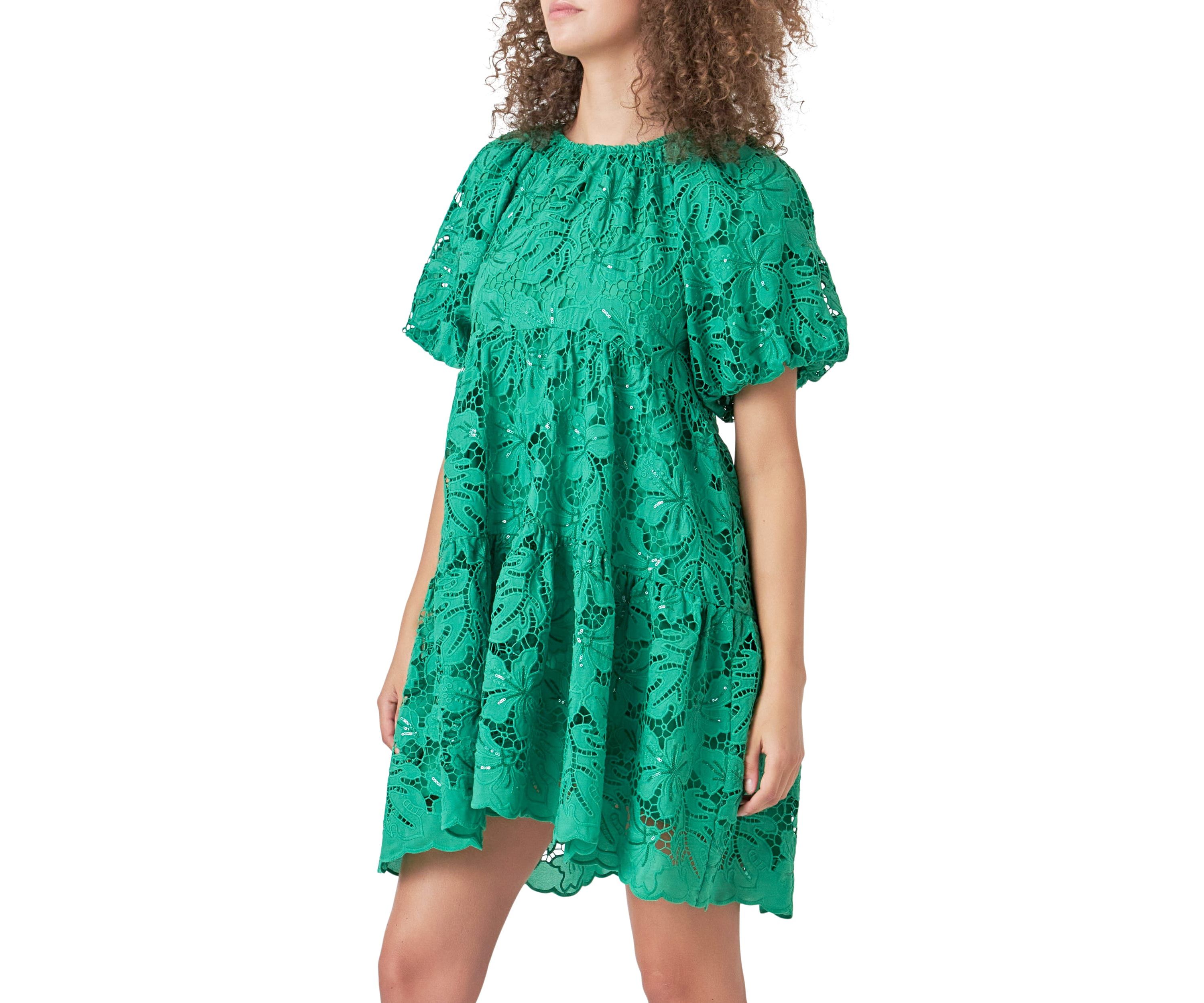 Sequins Tiered Mini Dress
