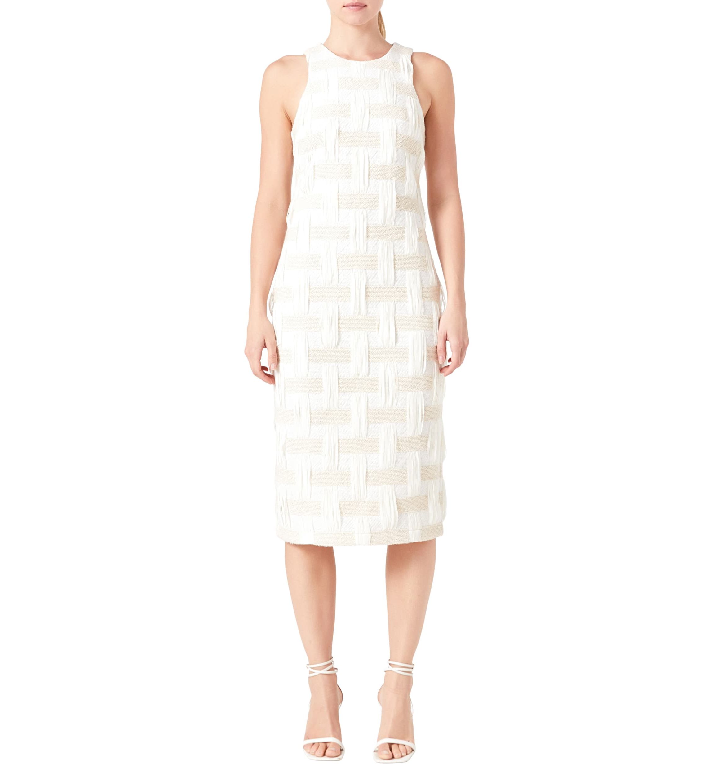 Racer Back Neck Midi Dress