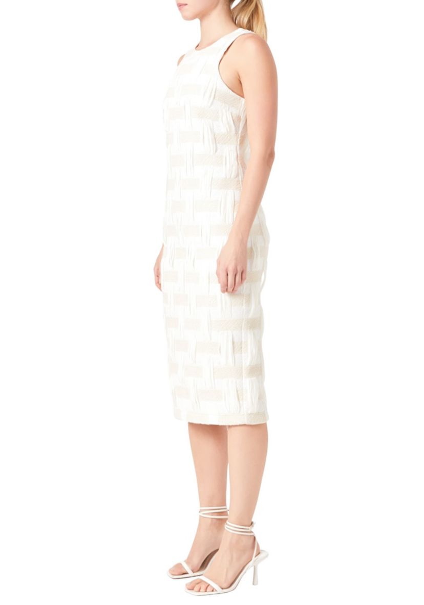 Racer Back Neck Midi Dress