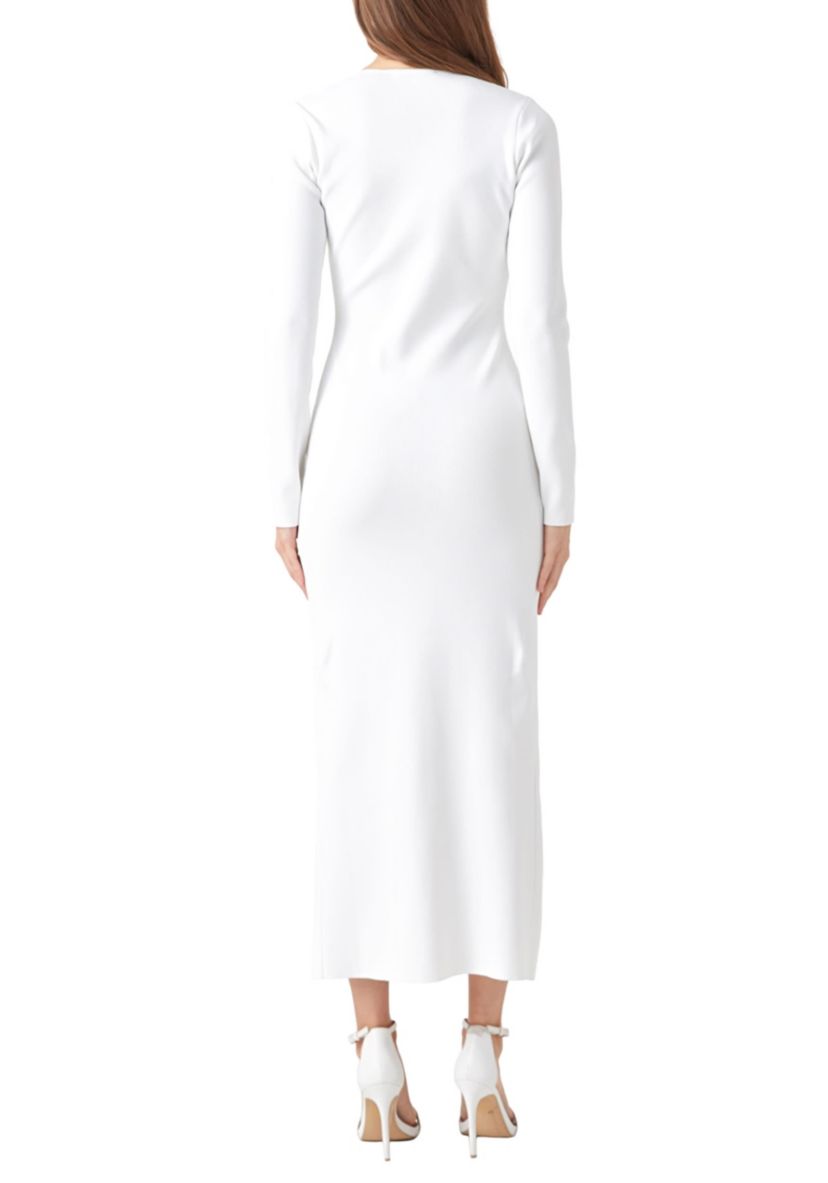 Cut Out Long Sleeve Maxi