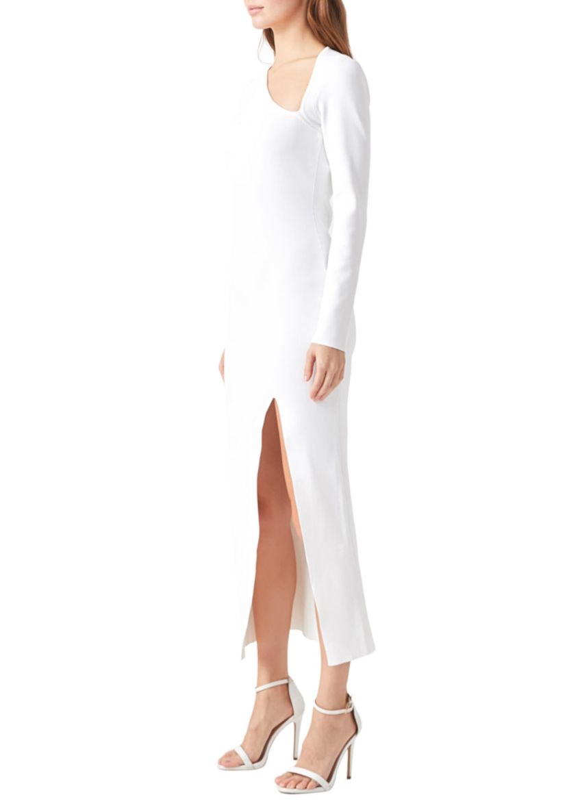 Cut Out Long Sleeve Maxi