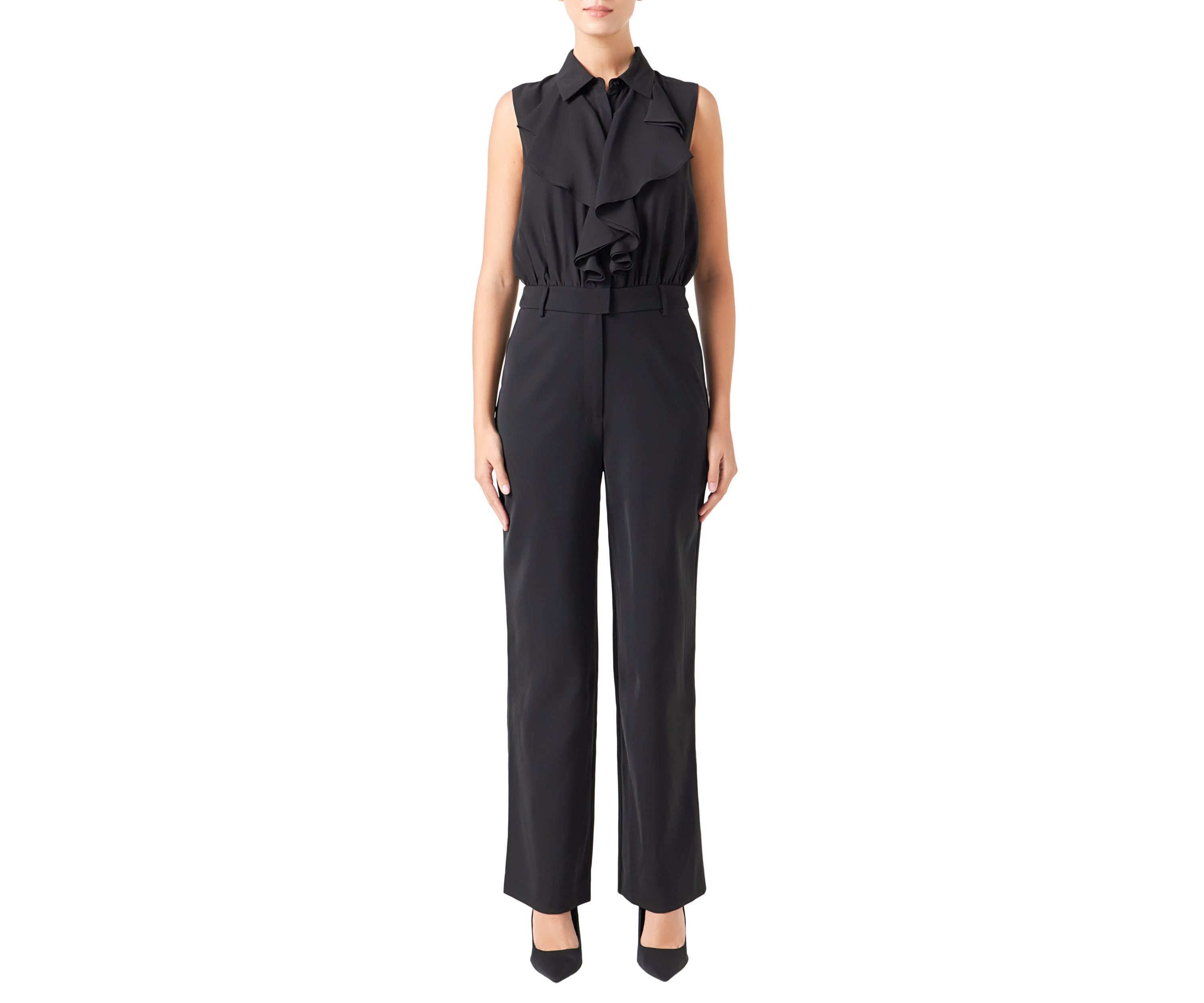 Sleeveless Ruffle Jumpsuit