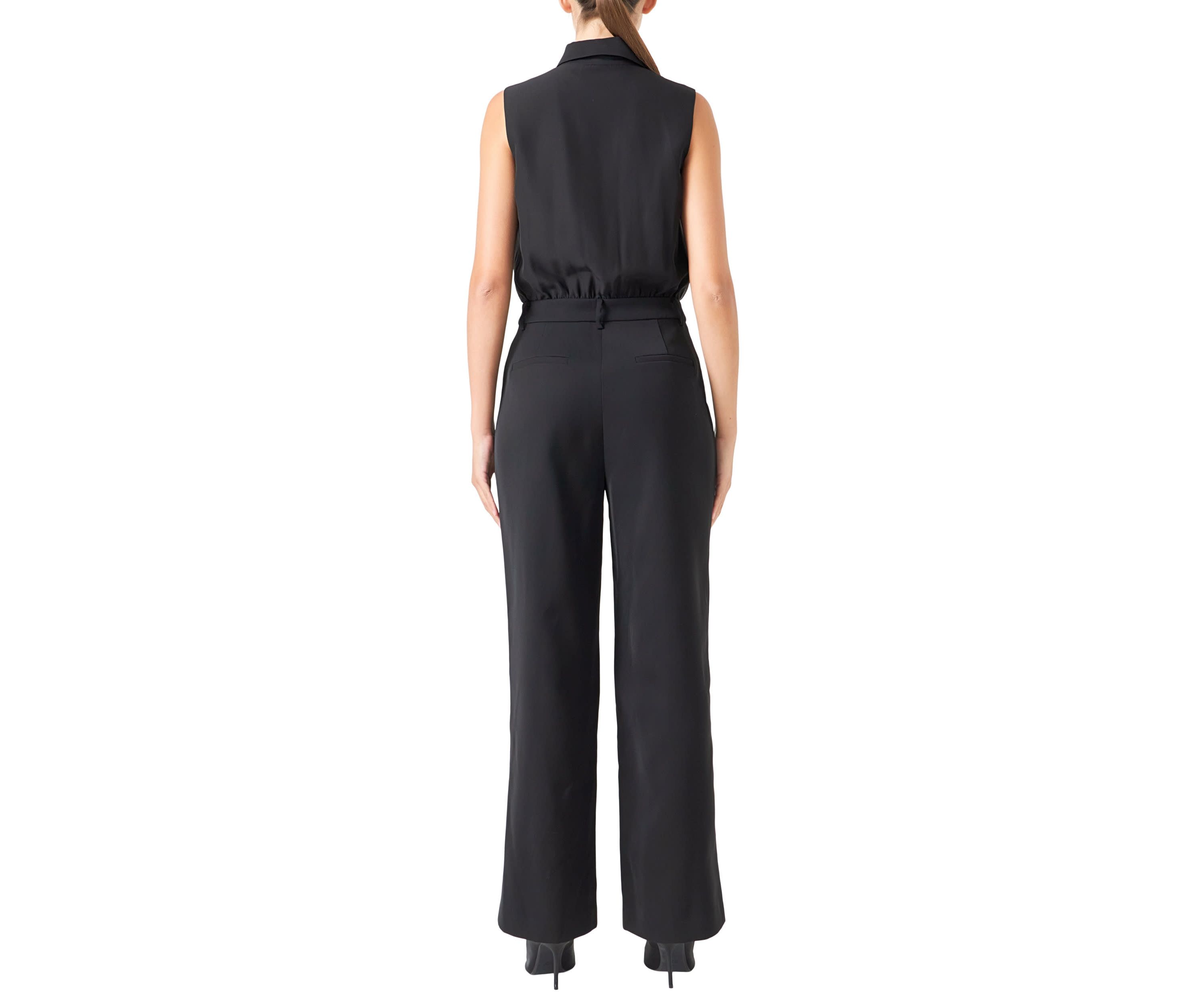 Sleeveless Ruffle Jumpsuit