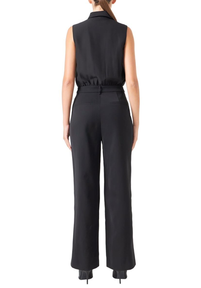 Sleeveless Ruffle Jumpsuit
