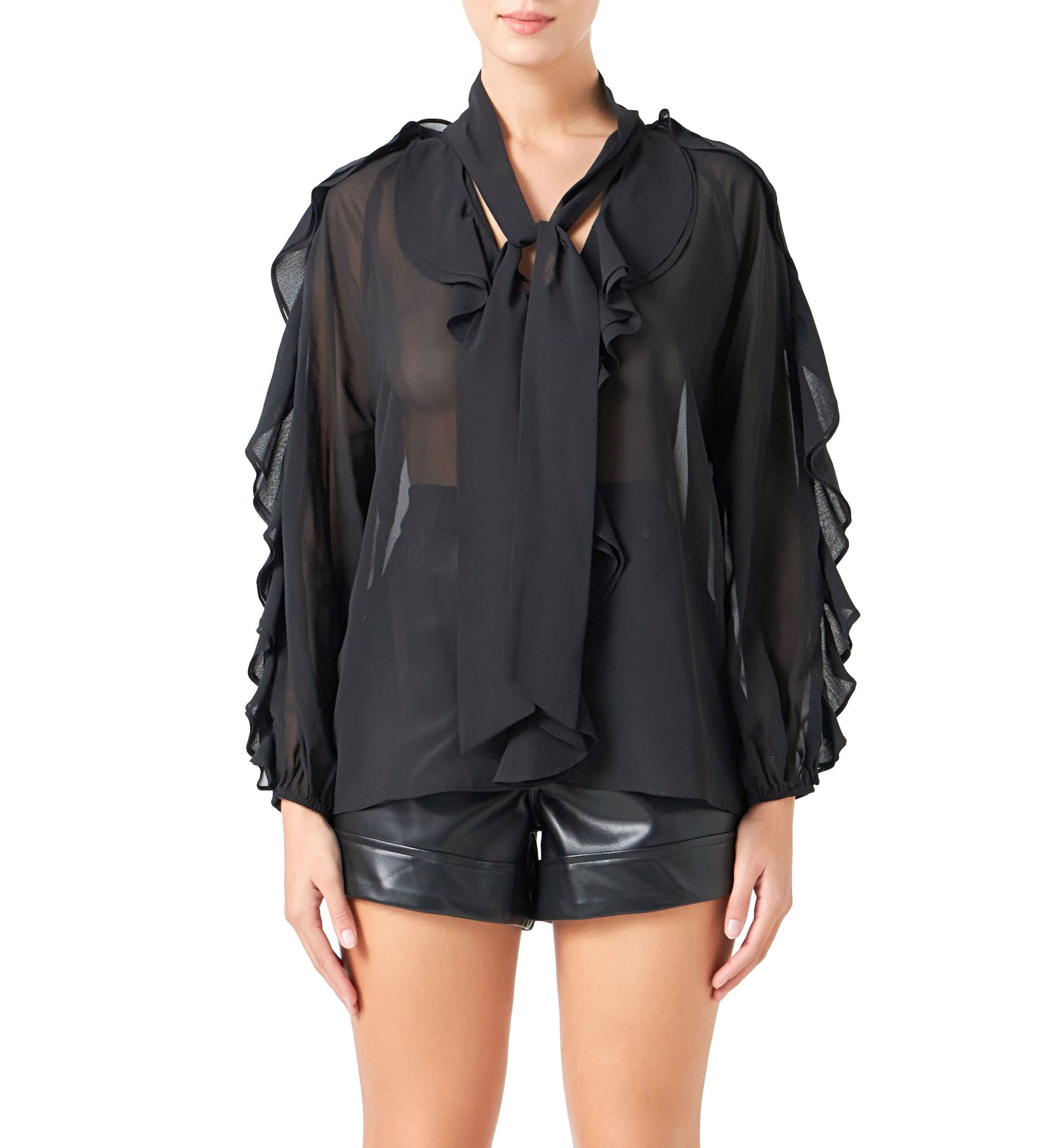 Chiffon Peekaboo Top