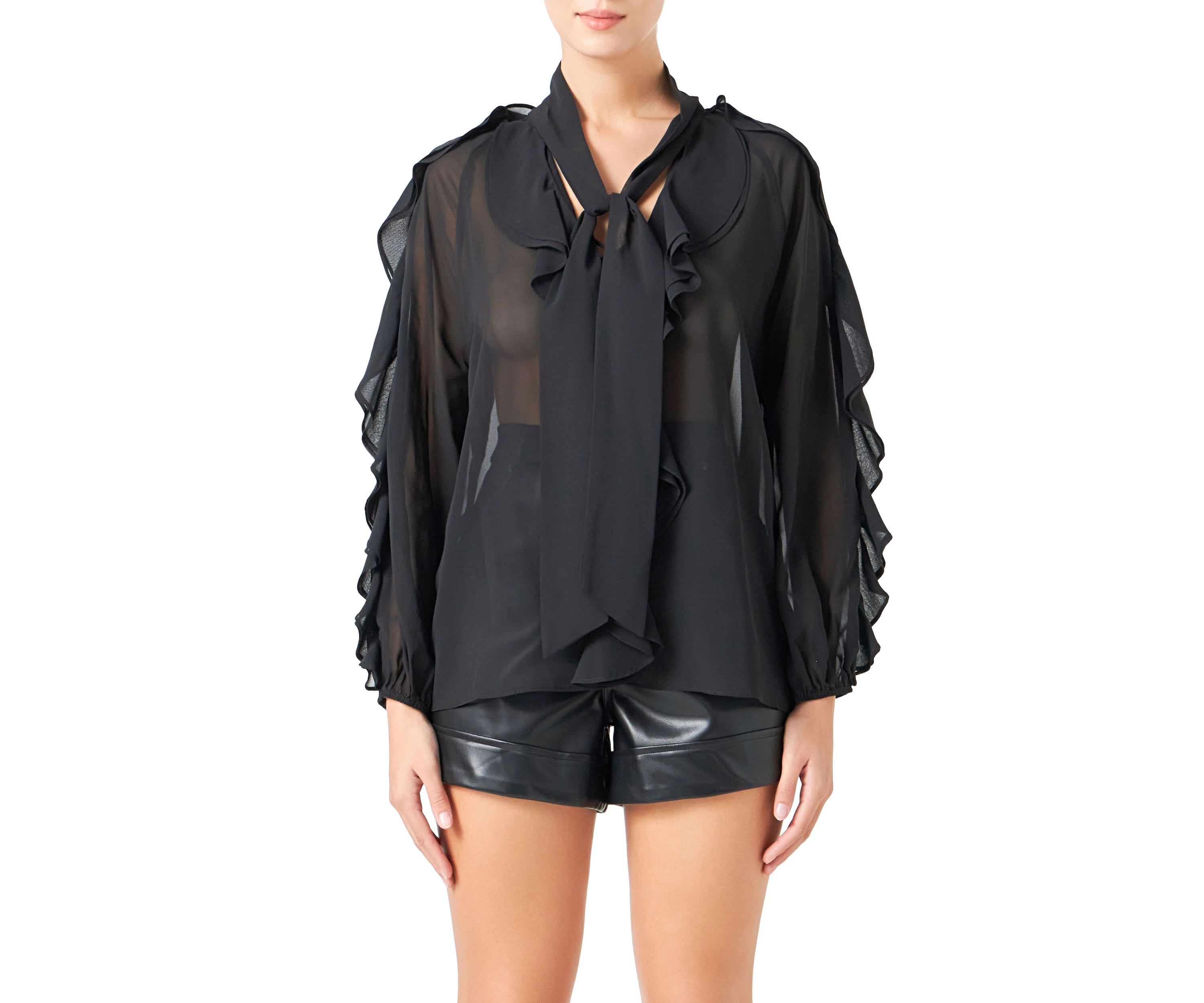 Chiffon Peekaboo Top