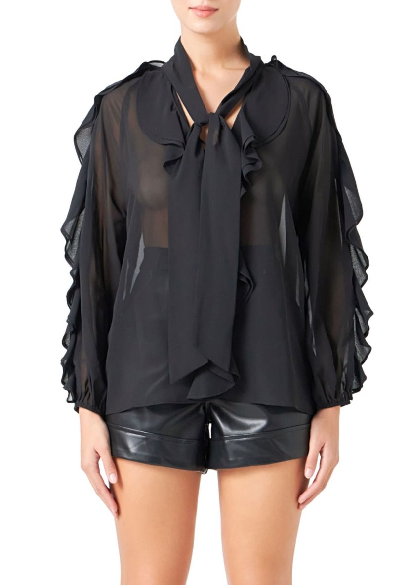 Chiffon Peekaboo Top