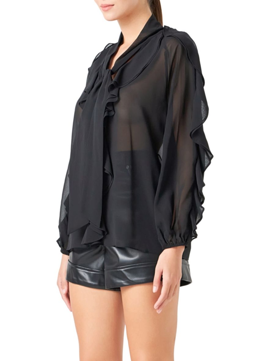 Chiffon Peekaboo Top