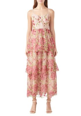 Endless Rose Women's Floral Embroidered Maxi Dress