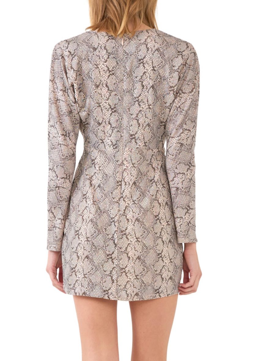 Snake Skin Mini Dress
