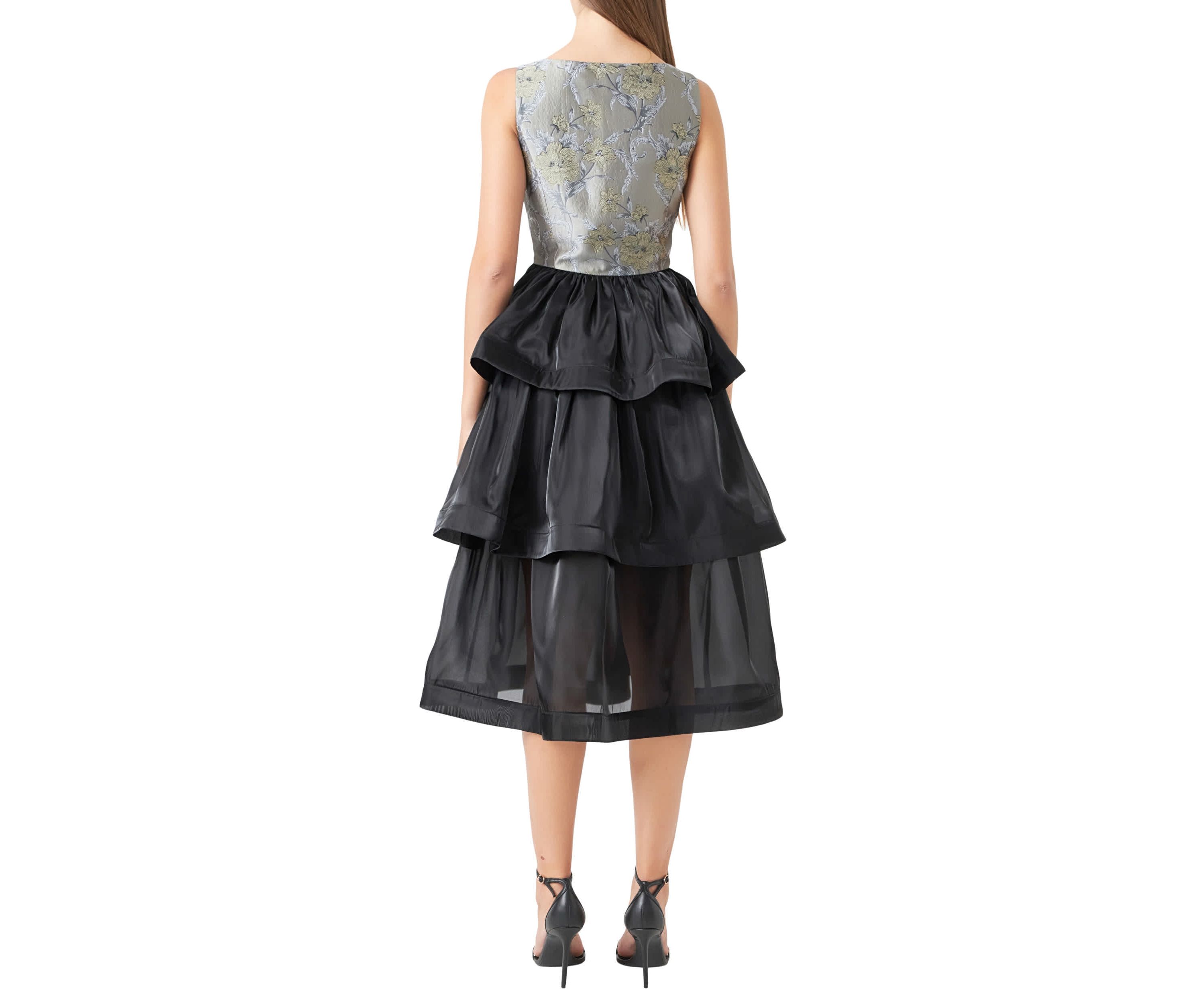 Floral Jacquard Midi Dress
