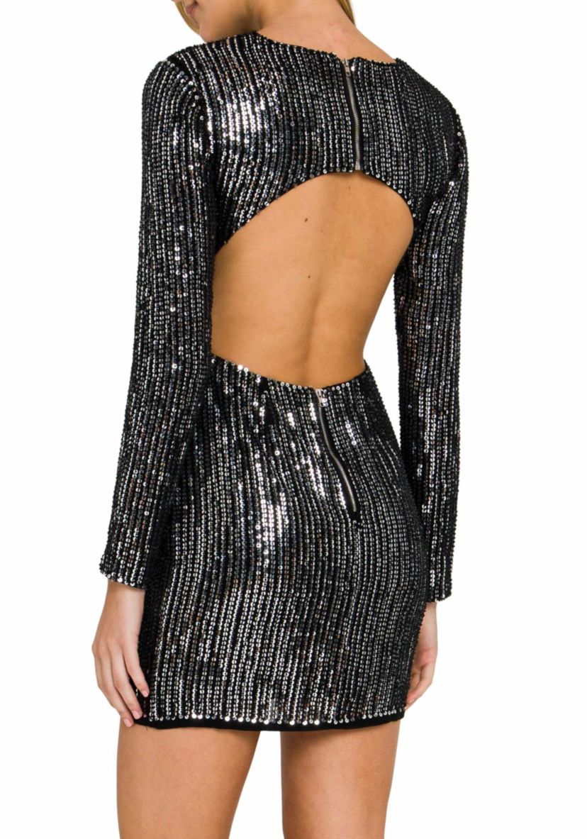 Open Back Sequin Dress