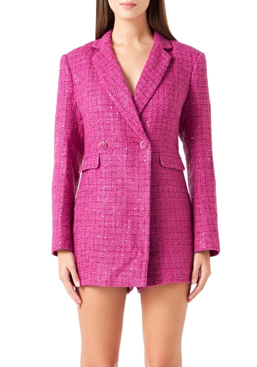 Tweed Blazer Romper