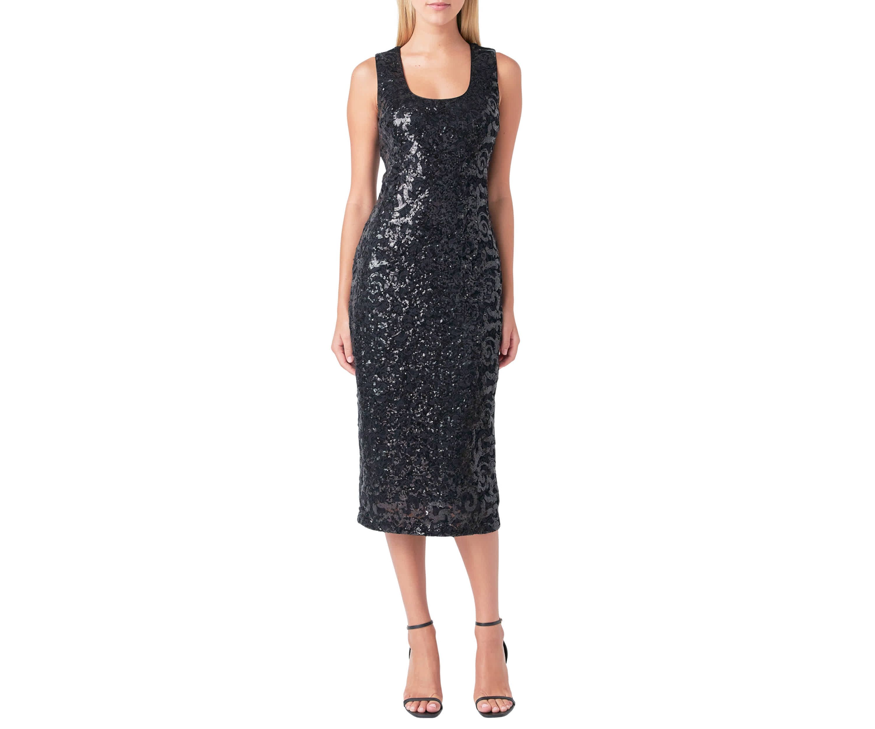 Sequins Crochet Slip Dress