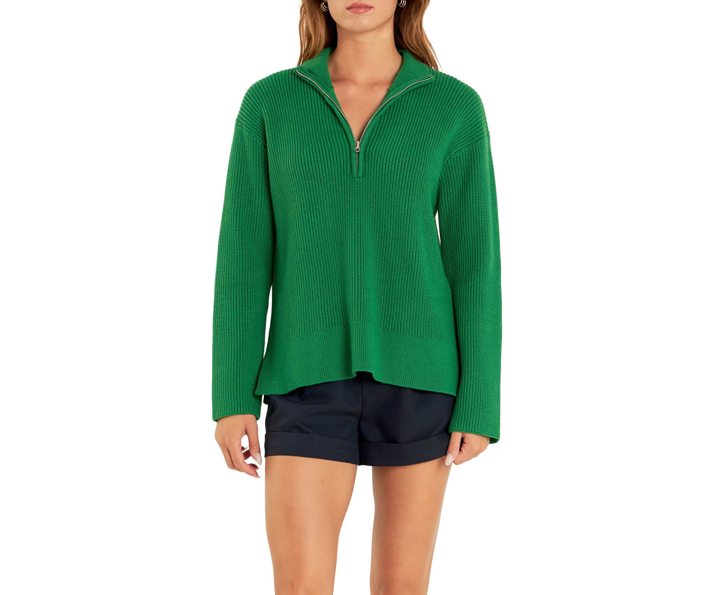 Zip Collared Sweater