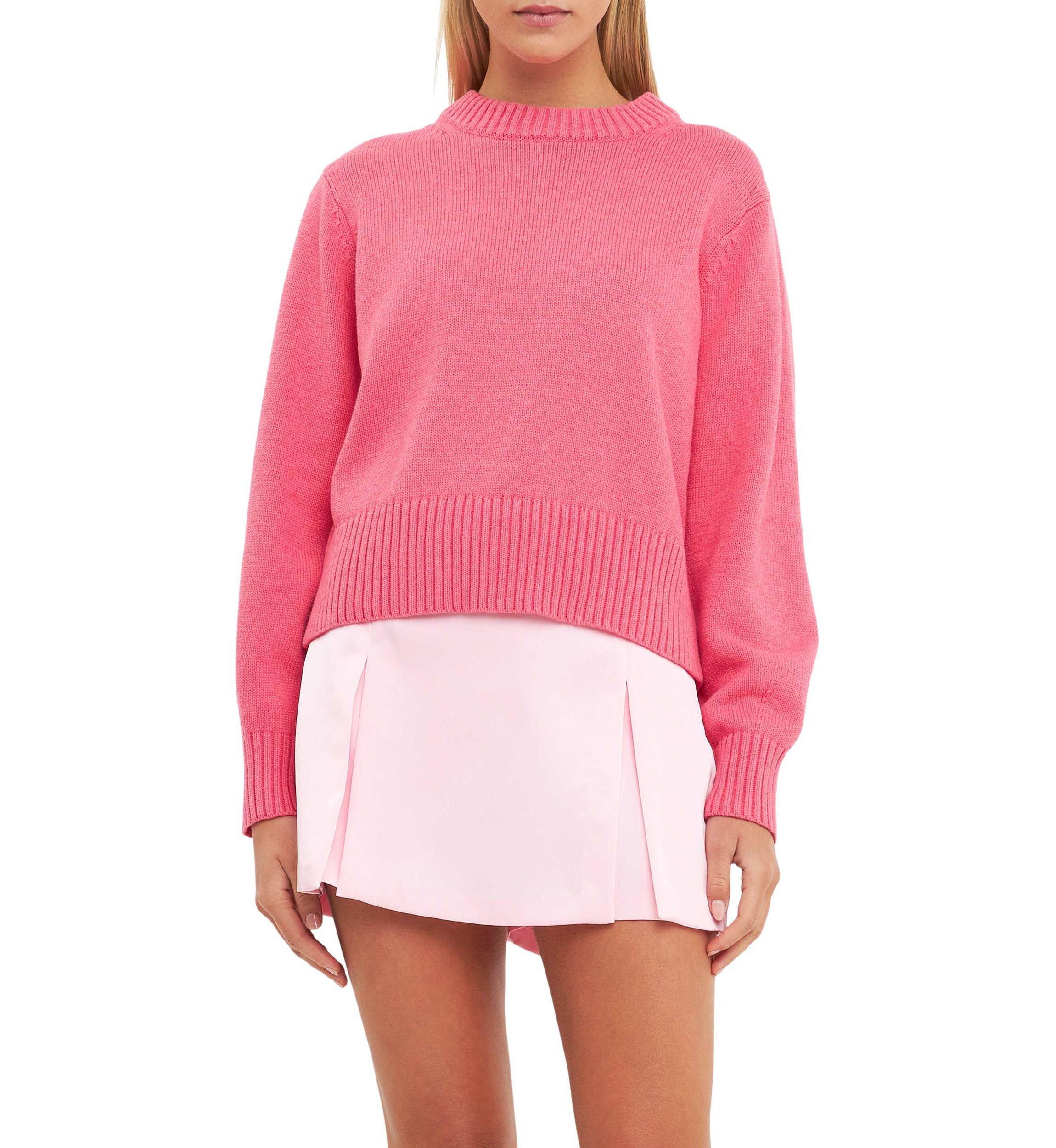Relaxed Fit Pink Sweater