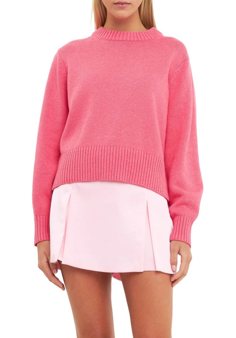Relaxed Fit Pink Sweater