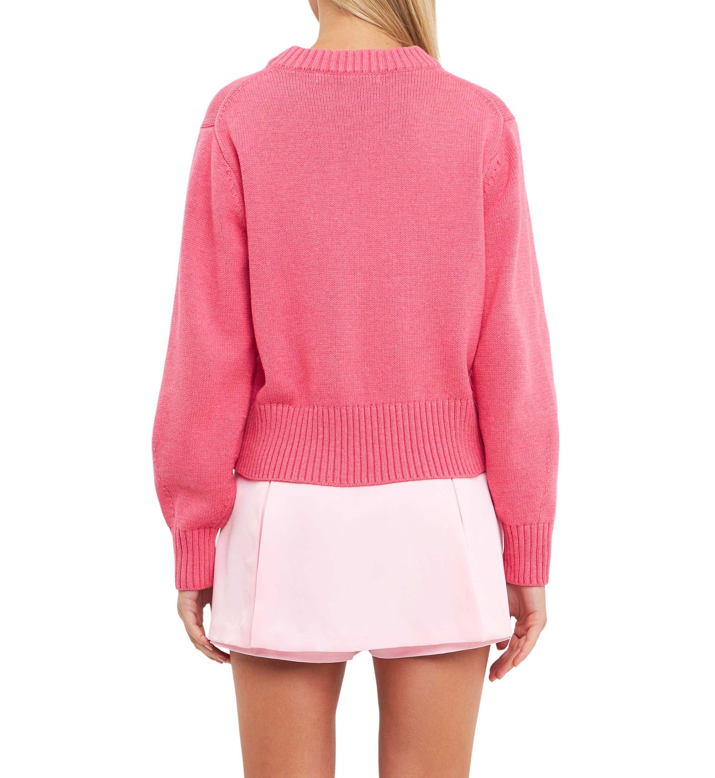 Relaxed Fit Pink Sweater