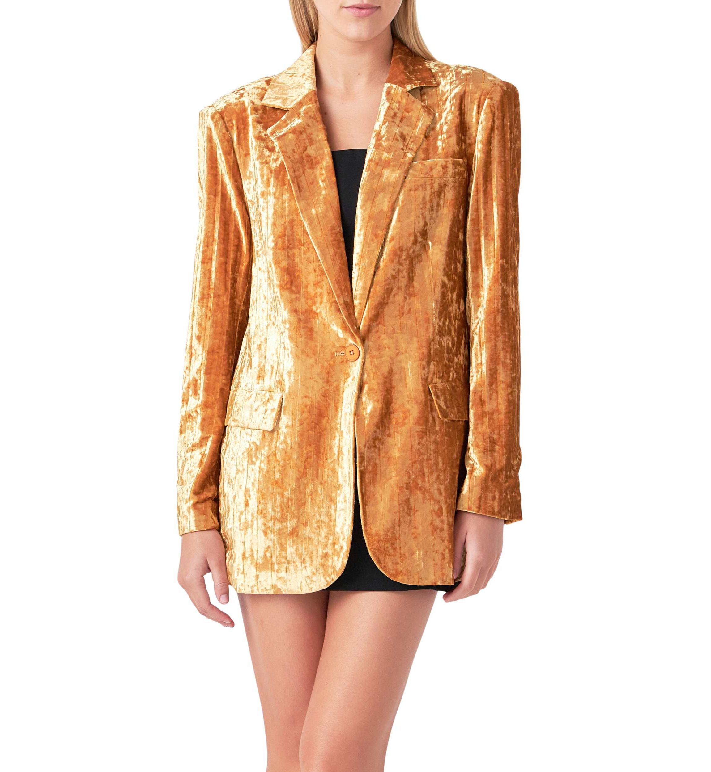 Oversized Velvet Blazer