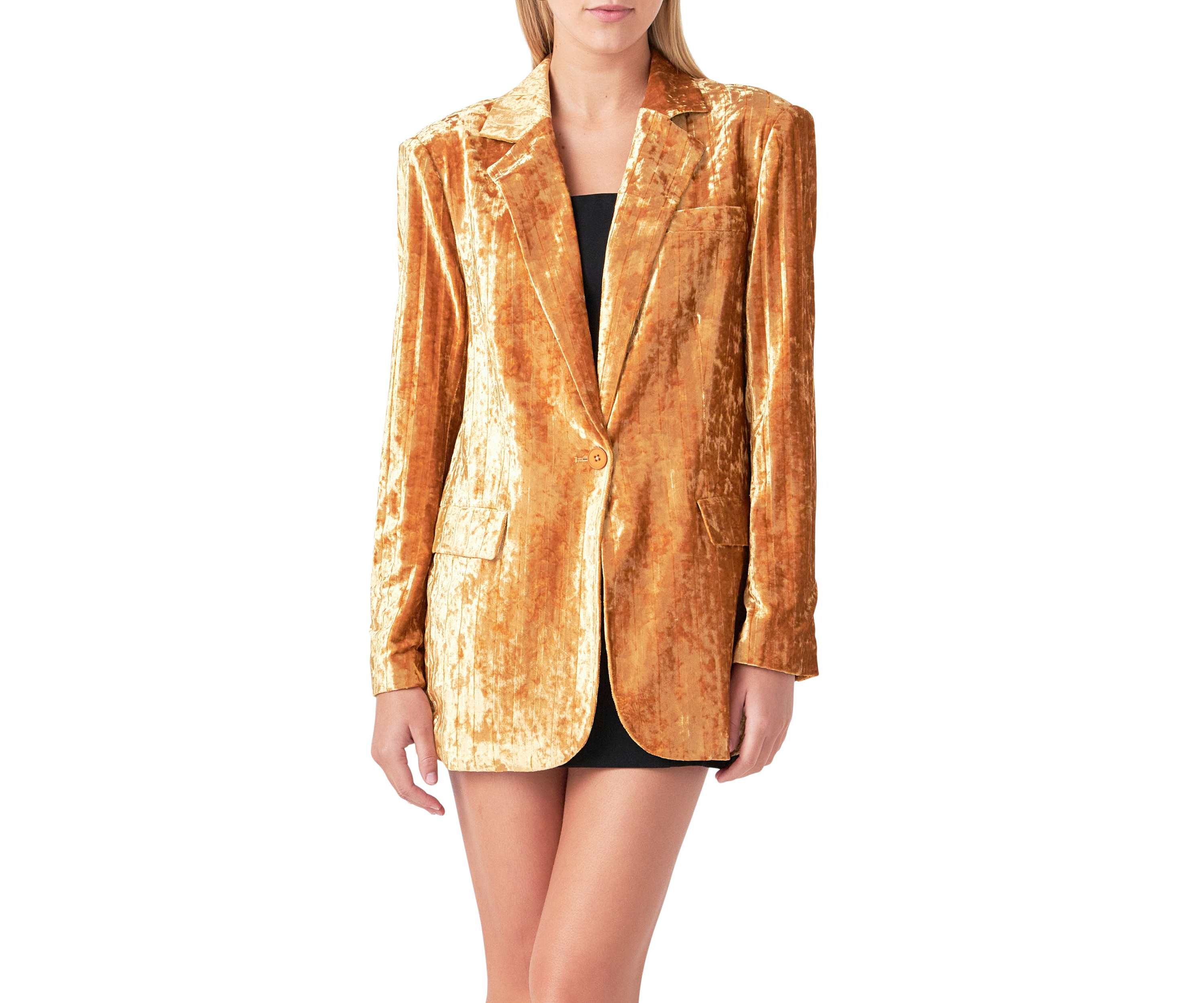 Oversized Velvet Blazer